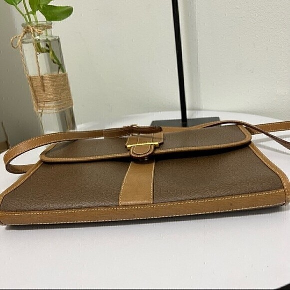 Lancel Brown Leather Vintage Shoulder Crossbody  Clutch Bag - Picture 8 of 14